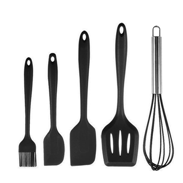 Juego de espátula de silicona de 5 uds, utensilios de cocina de silicona antiadherentes resistentes al calor, juego de utensilios de cocina duraderos