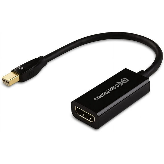 Cable Matters Mini DisplayPort to HDMI Adapter (Mini DP to HDMI) in Black - Thunderbolt | Thunderbolt 2 Port Compatible