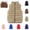 Khaki, variant on YOUYEDIAN Kids Puffer Vest Jacket Boys Girls Winter Windbreaker Warm Zipper Mock Neck Down Coat
