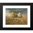 thumbnail image 2 of Jean-François Millet 14x12 Black Modern Framed Museum Art Print Titled - Haystacks; Autumn (ca. 1874), 2 of 5