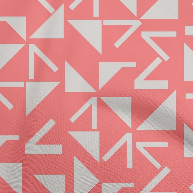 oneOone Polyester Spandex Pink Fabric Geometric Craft Projects Decor Fabric Printed By The Yard 56 Inch Wide