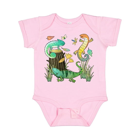 Inktastic Cute Lizards Hanging out Boys or Girls Baby Bodysuit