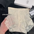 thumbnail image 5 of M-XL-ropa interior Sexy de encaje para mujer, bragas de talla grande de cintura alta sin costuras, calzoncillos de seda de hielo, lencería femenina, 5 of 5