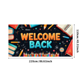 thumbnail image 3 of Space Theme Welcome Back Banner School Backpack and Planets Colorful Backdrop Classroom Decorations Outer Space Party Supplies Photography Props, 3 of 4
