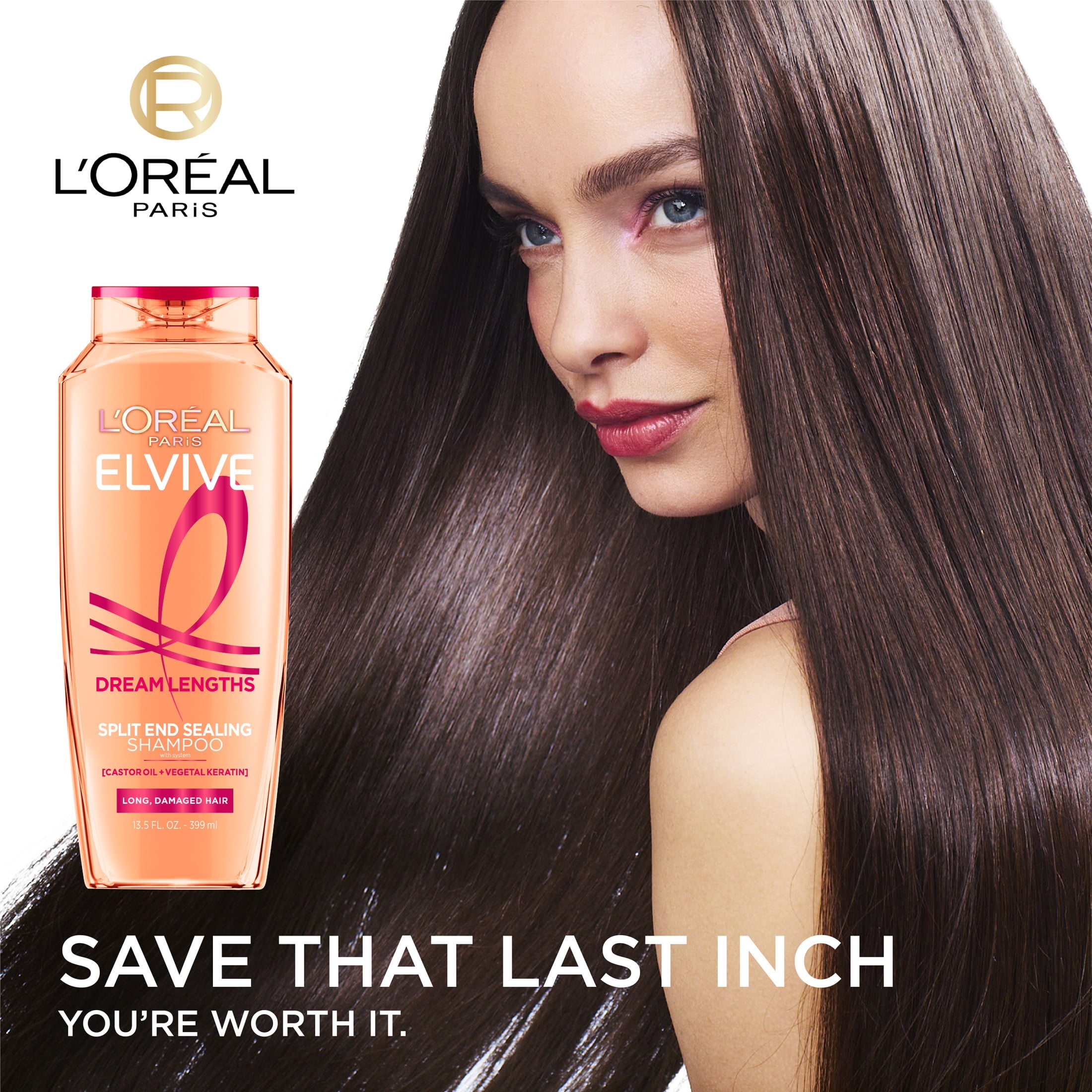 LOreal Paris Elvive Dream Lengths Restoring, Strengthening and Split End Repair, Shampoo, Damaged H(图4)