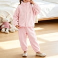 thumbnail image 6 of Cethrio Girls Fleece Pajama Sets Long Sleeve, Crew Neck Comfy 2 Piece Girls' Sleepwear Pink Size 7-8 T, 6 of 6