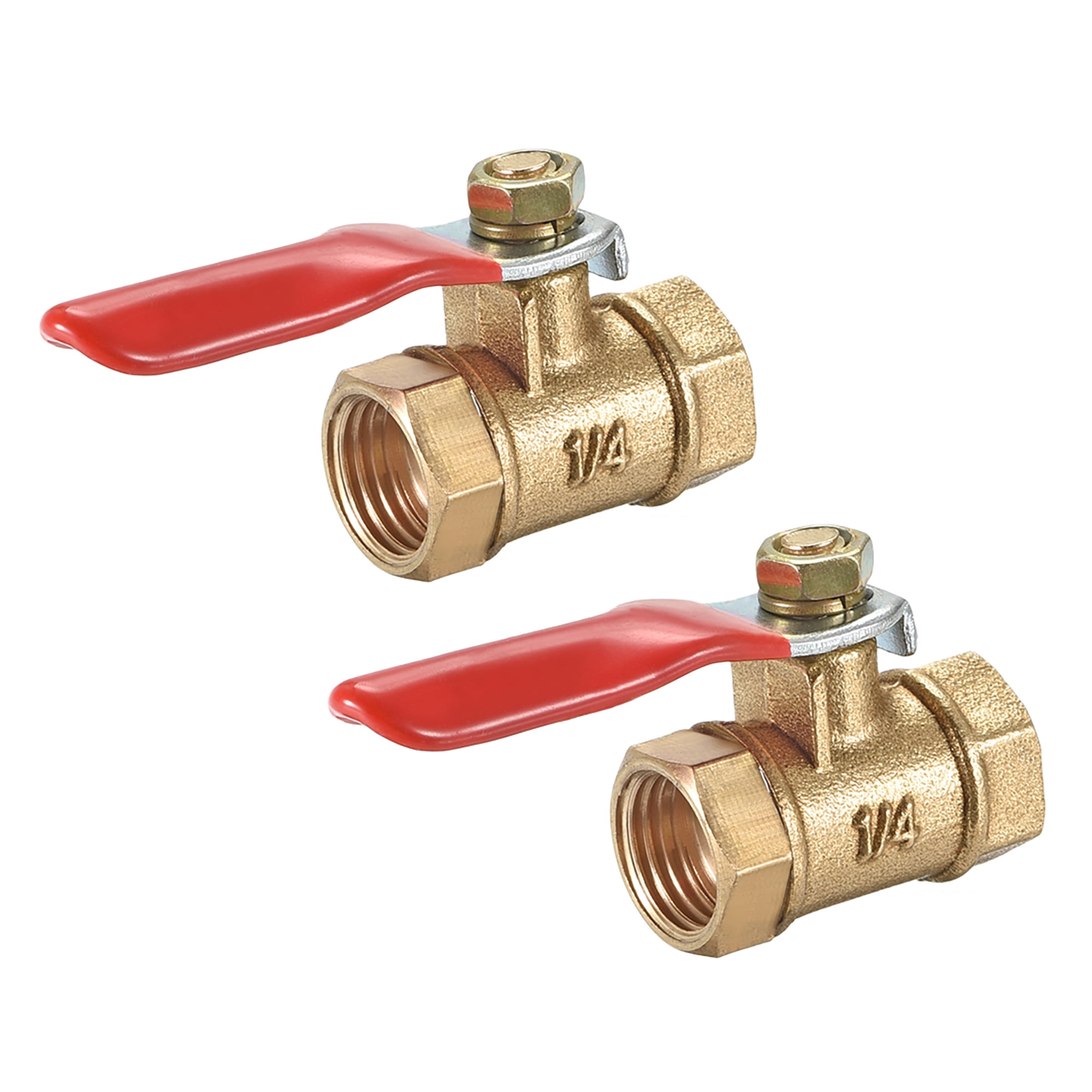 Brass Air Ball Valve Shut Off Switch G1/4 Female to Female Pipe Coupler