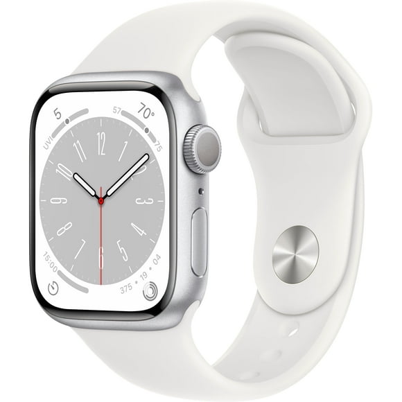Refurbished Apple Watch Gen 8 Series 8 41mm Silver Aluminum - White Sport Band MP6K3VC/A