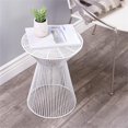 thumbnail image 3 of Beaumont Lane Modern White Metal End Table, 3 of 8