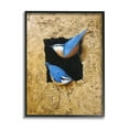 thumbnail image 4 of Stupell Industries Blue Bird Pair Perched Rough Layered Structure Painting Black Framed Art Print Wall Art, Design by Alan Weston, 4 of 5