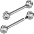 thumbnail image 1 of Glaciersei F136 Titanium Nipple Rings for Women & Men - 14G Hypoallergenic Straight Barbell, 1 of 5