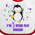 thumbnail image 4 of Inktastic I'm 1 Year Old Today-first Birthday Baby Penguin Boys or Girls Baby Bib, 4 of 4