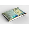 thumbnail image 2 of Ambesonne Nautical Pillow Sham 2 Pack, Aquatic Objects Boats, 30"x20", Blue Beige, 2 of 3