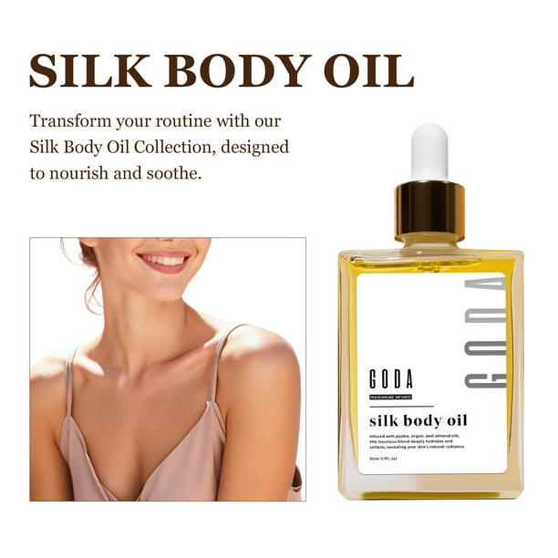 Goda Silk Body Oil,Silk Body Oil,Bath & Shower Oi-l for Smooth and