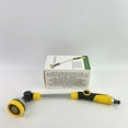 thumbnail image 3 of Vomzyxe Spray nozzles for garden hoses, 16 Inches Garden Watering Wand, 180° Rotating Head Hose Wand with Thumb Control Shut Off Valve 8 Patterns Heavy Duty Garden Hose Nozzle Yellow, 3 of 8