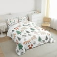 thumbnail image 3 of Manfei Kids Children Bear Fox Hedgehog Bedding Comforter Set 2pcs,Cartoon Woodland Wildlife Twin Comforter Sets Microfiber,Kawaii Animal Breathable Bedding Set,Super Cozy Room Decor,Reversible, 3 of 8