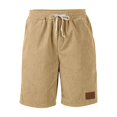 thumbnail image 7 of Mens Corduroy Shorts Casual Elastic Waist Drawstring 2026 Summer Beach Lounge Short Earthy Yellow XL, 7 of 7