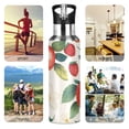 thumbnail image 7 of Yayeee 33oz Double Wall Stainless Steel Water Bottle with Flip Straw, Strawberry Pattern, 7 of 7