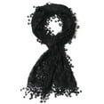 thumbnail image 3 of Lightweight Feminine teardrop fringe Vintage Lace Scarf Mesh Crochet Tassel Scarfs for Women, 3 of 5