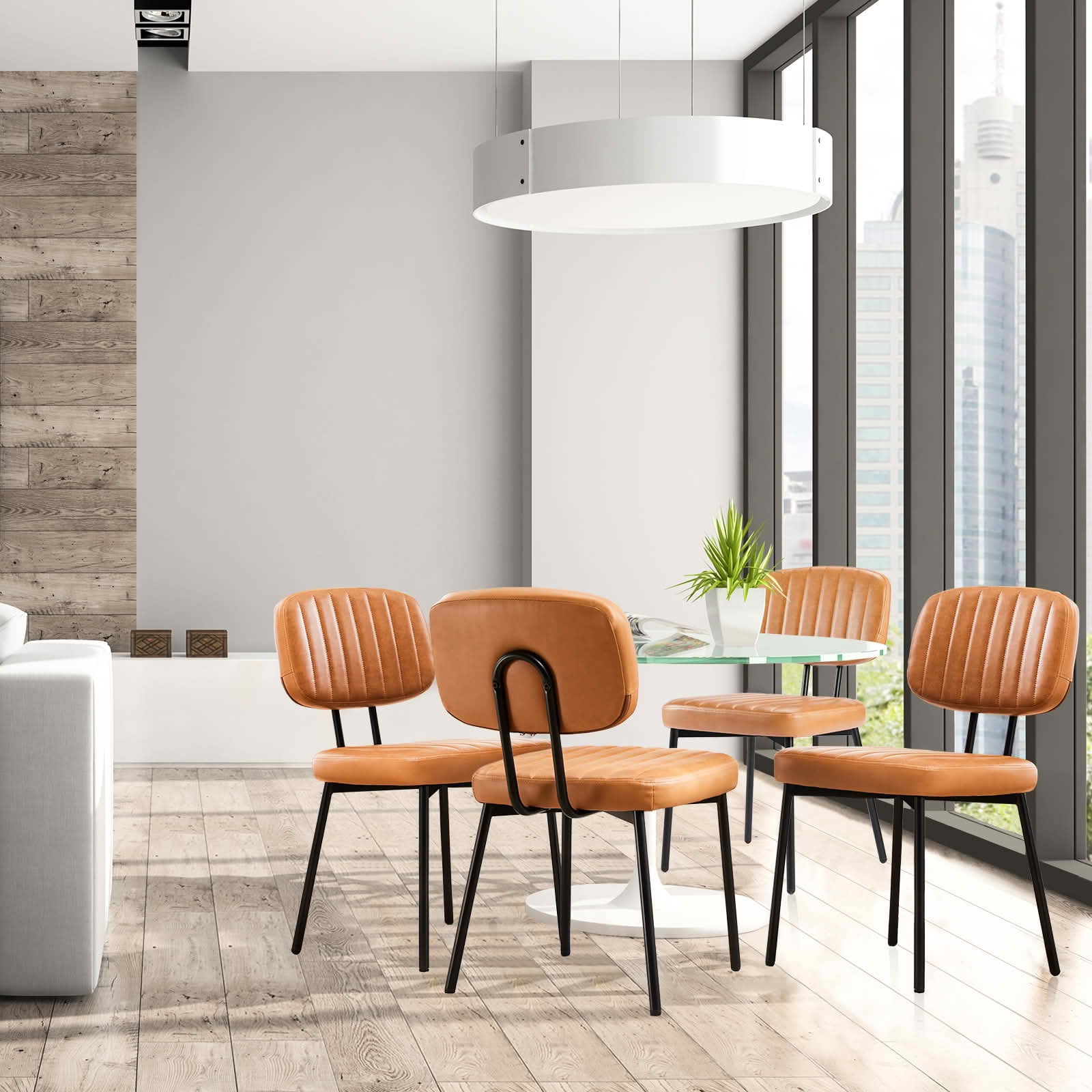 MAYEERTY Upholstered Dining Chairs, Mid Century Modern Dining Room Chairs for Vanity For Living Room Set of 2