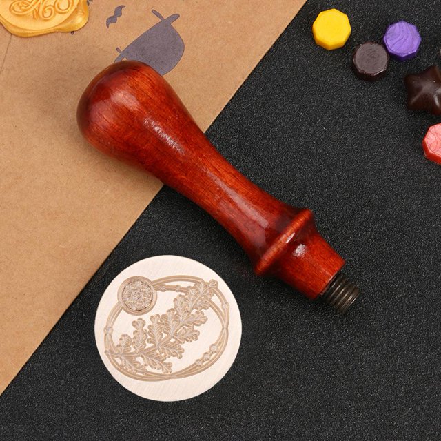 Sello Cabeza de cera de sellado de plantas antiguas retro pintura de fuego para sobres de tarjetas (YX01)