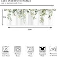 thumbnail image 4 of Eucalyptus Botanical Leaves Small Short Kitchen Curtains Farmhouse Flower Window Curtains Valance and Tier Set 3 Piece 36 Inch Sage Green Tier Treatment Curtain Boho Cafe Curtains for Bathroom, 4 of 6