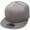 Light Gray, variant on Solid Cotton Snapback Flat Brim Baseball Cap Adjustable Classic 6 Panel Hat