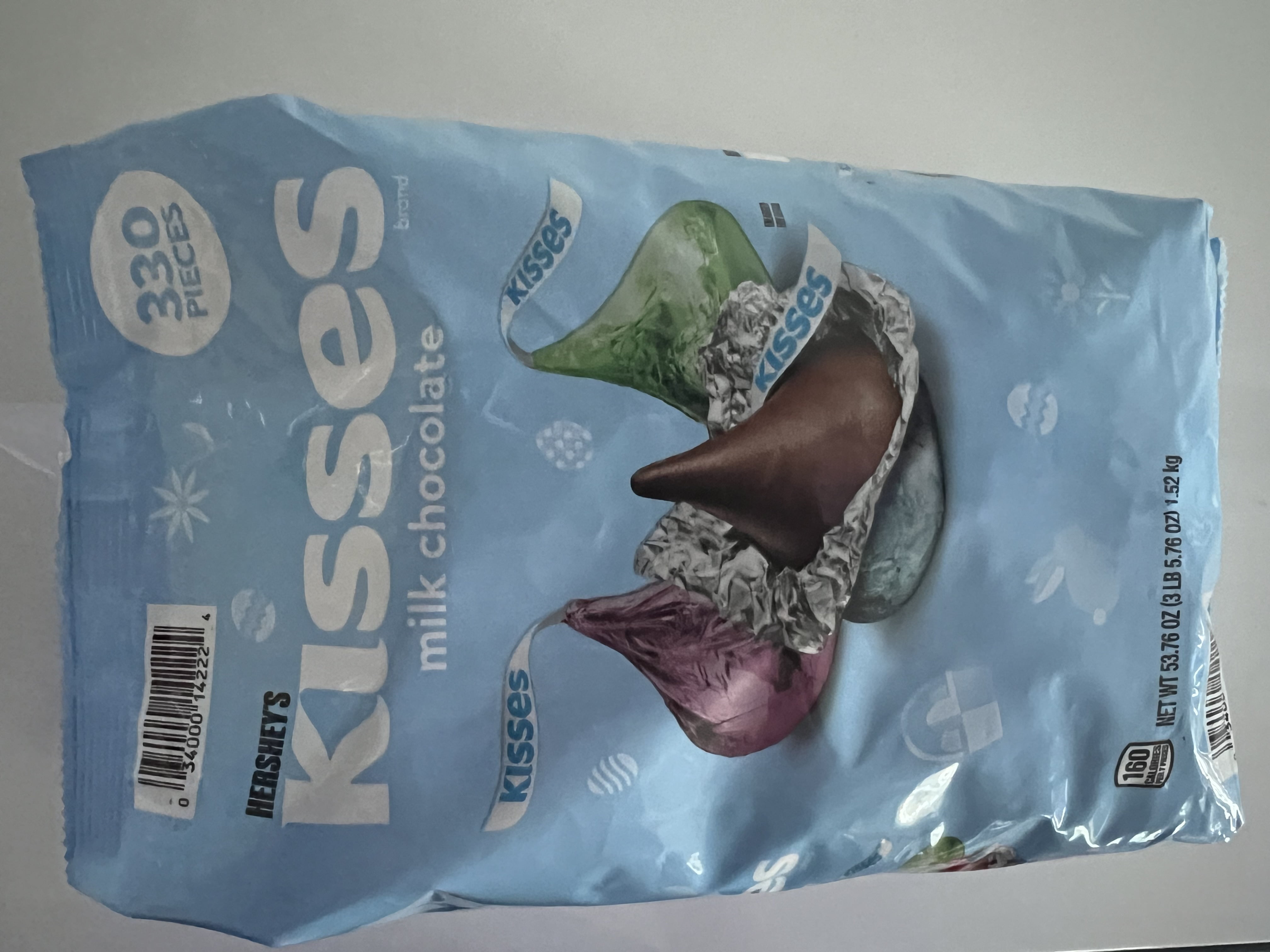 Hershey's Kisses Milk Chocolate 330 Pieces