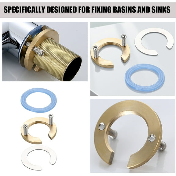 LEXSOMEO 2 Sets Faucet Nut Faucet Fastening Circlip Faucet Fastening Washer Faucet Mounting Faucet Accessory
