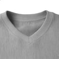 thumbnail image 4 of Men's Big and Tall V-Neck T-Shirts – Stretch Cotton Tee for Casual Wear – Sizes M-5XL (Regular & Longer Length) Dark Gray, 4 of 4