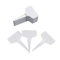 Holloyiver 100Pcs Multicolor T-Type Plant Labels, 6 Colors Plastic Waterproof Garden Sign Tags, Nursery Marker for Outdoor Garden Seedlings Seed Flower Vegetable, 2.3 x 3.9 Inch