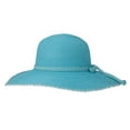 thumbnail image 2 of Debra Weitzner Women's Floppy Straw Beach Sun Hat Braided Trim Turquoise, 2 of 3
