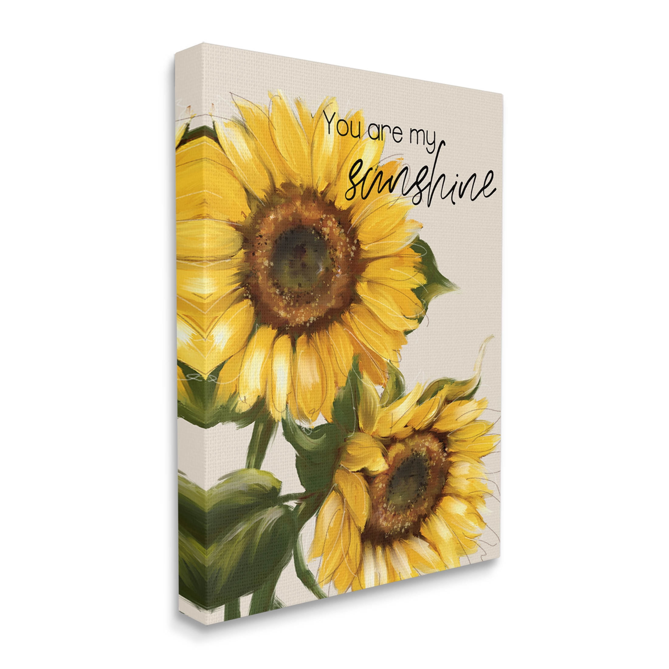 Stupell Industries You Are My Sunshine Sunflower Blooms Graphic Art Gallery Wrapped Canvas Print Wall Art, Design by Conrad Knutsen
