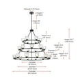 thumbnail image 2 of Elegant Lighting Cadence 48 Inch Three-Tier Chandelier In Black, 2 of 8