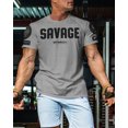 thumbnail image 3 of Gymish Savage Deadlift Men’s Workout T-Shirt – Funny Lifting Gym Tee, Athletic Shirt for Men, 3 of 7