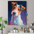 thumbnail image 4 of Jack Russell Terrier Pastel Canvas Print Wall Art for Living Room Bedroom Entryway Cafe Decor, 4 of 8