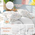 thumbnail image 2 of Golden Snowflakes Bedding Duvet Cover Set Full Size 4 Pieces Christmas White Winter Fantasy Bedding Set with Zipper Closure, 1 Comforter Cover 86x86 Inches 1 Flat Sheet & 2 Pillow Cases, 2 of 7