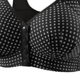 thumbnail image 5 of Feancey Womens Plus Size Wireless Bras Plaid Casual Front Closure Bra Adjustable Strap Full Coverage Everyday Brassiere Comfort Minimizer Bras for Large Bust Black 42, 5 of 5