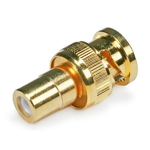 Monoprice BNC Male to RCA Female Adapter - Gold Plated | Male Twist Lock