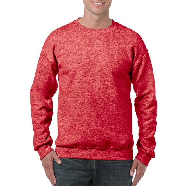 Gildan Chandail Molletonné à Col Ras du Cou pour Hommes, 2TG, Rouge Écarlate Sport Chiné