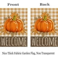 thumbnail image 5 of Welcome Fall Pumpkin House Flag Double Sided 28x40 Inch Autumn Maple Leaves Orange Buffalo Plaid Seasonal Holiday Thanksgiving Farmhouse Decoration Outdoor Flags, 5 of 6