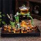 thumbnail image 2 of Juego de té de vidrio, tetera, taza de té, té kung fu casero, infusor de té automático, 2 of 7