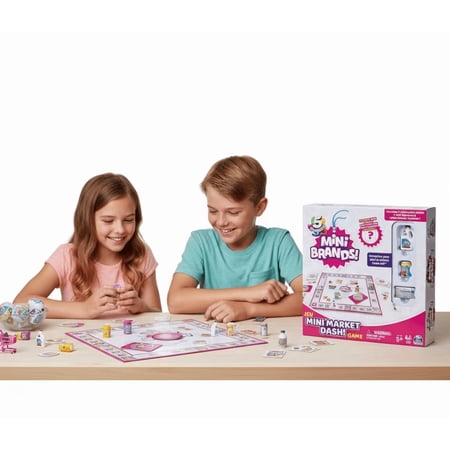 Mini Brands Mini Market Dash Board Game with Grocery Collectibles, Ages 5+, 1 Pack