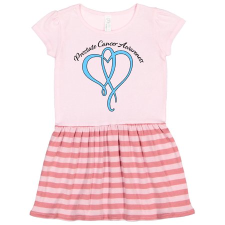 

Inktastic Prostate Cancer Awareness with Light Blue Heart Ribbon Gift Toddler Girl Dress