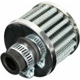 thumbnail image 1 of Filtro de respiradero de aceite de 12 mm x 50 mm x 56 mm, cárter de motor de combustible de aire frío apto para coche, plateado, 1 of 5