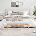 thumbnail image 2 of Upholstered Entryway Bench - End of Bed Bench，Accent Bench - Bedroom Bench Dining Bench with Padded Seat for Kitchen, Living Room, Button Tufted Wood Bench, 2 of 5