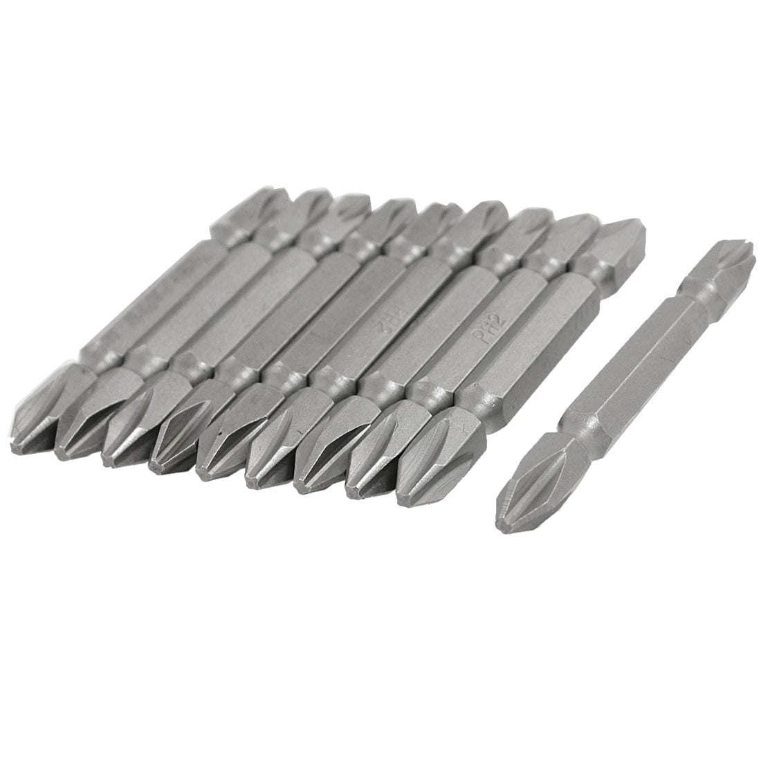 Embouts Tournevis Aimantés Emoshayoga - Lot De 10 PH2 - Double Extrémité 1/4" - Boîte De Rangement - Pour Perceuse