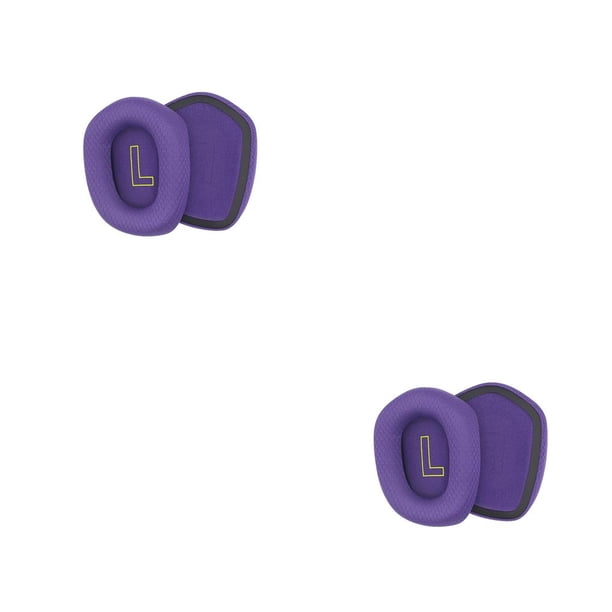 sweethay Almohadillas para los oídos, almohadillas para auriculares, protección auditiva montada en la cabeza, reemplazo de malla para Gamer Violeta 2Conjunto