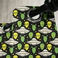 thumbnail image 3 of Ambesonne Alien Grommet Curtain, UFO Portrait Space Crafts, 50" x 72", Apple Green Eggshell, 3 of 6