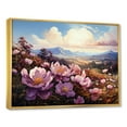 thumbnail image 2 of Designart "Mountain'S Purple Peony Paradise" Peonies Floater Framed Wall Art Prints, 2 of 5